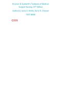 Brunner & Suddarth's Textbook of Medical-Surgical Nursing&comma; 15th Edition &vert; COMPLETE Test Bank with 100&percnt; Verified Answers