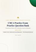 CMCA Practice Exam Question Bank 2026&sol;2027 with Verified Answers & Detailed Rationales&NewLine;&NewLine;