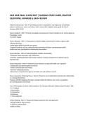 NUR 3026 EXAM 1 2026&sol;2027 &vert; NURSING STUDY GUIDE&comma; PRACTICE QUESTIONS&comma; ANSWERS & EXAM REVIEW