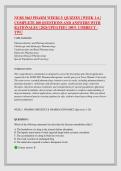 NURS 5663 PHARM WEEKLY QUIZZES &vert; WEEK 1-6 &vert; &NewLine;COMPLETE 100 QUESTIONS AND ANSWERS WITH &NewLine;RATIONALES &vert; 2026 UPDATED &vert; 100&percnt; CORRECT - &NewLine;TWU