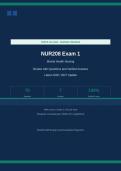 NUR 208 EXAM 1 BUNDLE 2026&sol;2027 &vert; Mental Health Nursing Complete Study Package &vert; Verified Q&A 100&percnt; Correct Grade A &vert; Fortis College &vert; Pass Guaranteed