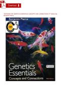 Genetics Essentials&colon; Concepts and Connections &lpar;5th Edition&comma; Pierce&comma; 2022&rpar; &ndash; Complete Test Bank for Chapters 1&ndash;18&vert;Practice Questions with Answers