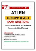 ATI RN Concepts Level 3 Exam &vert; 100 Exam Style Questions &vert; NGN-Style Questions & Case Scenarios &vert; Answers with Detailed Rationales &vert; Quick Review PDF