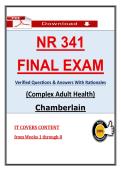 NR 341 Final Exam Chamberlain Complex Adult Health CAH &ndash; Actual Questions & Answers &lpar;Latest PDF&rpar;