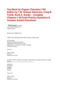 Test Bank for Organic Chemistry 13th Edition by Solomons Fryhle Snyder &vert; 2027&sol;2028