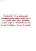 Test Bank for Dental Radiography 7th Edition Iannucci Howerton Chapters 1-35 &vert; 2027&sol;2028