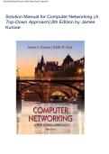 Solution Manual for Computer Networking A Top-Down Approach 8e by Kurose &vert; Complete A&plus; Guide with Verified Solutions