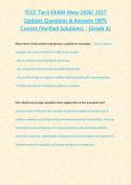 TCCC Tier3 EXAM &lpar;New 2026&sol; 2027 Update&rpar; Questions & Answers 100&percnt; Correct &lpar;Verified Solutions&rpar; - &lbrace;Grade A&rcub;&NewLine;&NewLine;
