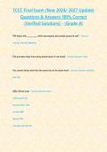TCCC FINAL EXAM &lpar;New 2026&sol; 2027 Update&rpar; Questions & Answers 100&percnt; Correct &lpar;Verified Solutions&rpar; - &lbrace;Grade A&rcub;&NewLine;&NewLine;