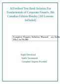 Test Bank & Solution Manual for Fundamentals of Corporate Finance 8th Canadian Edition by Brealey &vert; All Lessons Complet