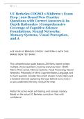 UC Berkeley COGSCI 1 Midterm 1 Exam &NewLine;Prep &vert; 200 Brand New Practice &NewLine;Questions with Correct Answers & In&NewLine;Depth Rationales &vert; Comprehensive &NewLine;Coverage of Cognitive Science &NewLine;Foundations&comma; Neural Networks&comma; &NewLine;Memory Systems&comma; Visual Perception&comma; &NewLine;and A