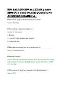 RIO SALADO BIO 201 EXAM 3 2026&NewLine;BIOLOGY TEST PAPER QUESTIONS&NewLine;ANSWERS GRADED A&plus;&NewLine;