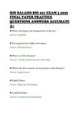 RIO SALADO BIO 201 EXAM 3 2026&NewLine;FINAL PAPER PRACTICE&NewLine;QUESTIONS ANSWERS ACCURATE&NewLine;A&plus;&NewLine;