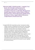 NUR 283 COMP 3 EXAM &lpar;GALEN&rpar; &ndash; Complete Test &NewLine;Bank with 300 Q&A and Rationales for &NewLine;Transition to RN Practice &vert; Critical Care&comma; &NewLine;Emergency Response&comma; Leadership&comma; Management&comma; &NewLine;Quality Improvement&comma; Patient Safety&comma; Evidence&NewLine;Based Practice&comma; Interprofessiona