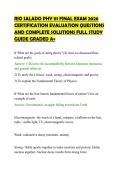 RIO SALADO PHY 111 FINAL EXAM 2026&NewLine;CERTIFICATION EVALUATION QUESTIONS&NewLine;AND COMPLETE SOLUTIONS FULL STUDY&NewLine;GUIDE GRADED A&plus;