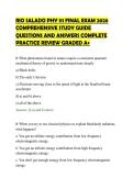 RIO SALADO PHY 111 FINAL EXAM 2026&NewLine;COMPREHENSIVE STUDY GUIDE&NewLine;QUESTIONS AND ANSWERS COMPLETE&NewLine;PRACTICE REVIEW GRADED A&plus;