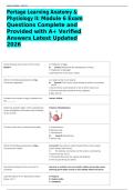 Portage Learning Anatomy & Physiology II Module 6 Exam Questions & A&plus; Verified Answers &vert; Reproductive System&comma; Oogenesis&comma; Spermatogenesis&comma; Fertilization&comma; Pregnancy&comma; Embryology & Labor &vert; Latest Updated 2026&sol;2027 &vert; Instant Download&NewLine;