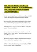 RITE AID PTU FULL SOLUTION PACK&NewLine;CERTIFICATION EVALUATION EXAMS 2026&NewLine;UPDATED QUESTIONS WITH VERIFIED&NewLine;ANSWERS GRADED A&plus;