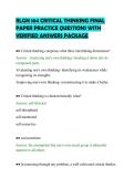 RLGN 104 CRITICAL THINKING FINAL&NewLine;PAPER PRACTICE QUESTIONS WITH&NewLine;VERIFIED ANSWERS PACKAGE