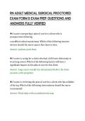 RN ADULT MEDICAL SURGICAL PROCTORED&NewLine;EXAM FORM B EXAM PREP QUESTIONS AND&NewLine;ANSWERS FULLY VERIFIED