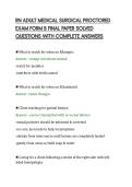 RN ADULT MEDICAL SURGICAL PROCTORED&NewLine;EXAM FORM B FINAL PAPER SOLVED&NewLine;QUESTIONS WITH COMPLETE ANSWERS&NewLine;