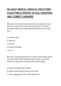 RN ADULT MEDICAL SURGICAL PROCTORED&NewLine;EXAM FORM B UPDATED ACTUAL QUESTIONS&NewLine;AND CORRECT ANSWERS