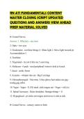 RN ATI FUNDAMENTALS CONTENT&NewLine;MASTER CLOSING SCRIPT UPDATED&NewLine;QUESTIONS AND ANSWERS VIEW AHEAD&NewLine;PREP MATERIAL SOLVED