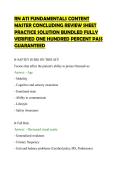 RN ATI FUNDAMENTALS CONTENT&NewLine;MASTER CONCLUDING REVIEW SHEET&NewLine;PRACTICE SOLUTION BUNDLED FULLY&NewLine;VERIFIED ONE HUNDRED PERCENT PASS&NewLine;GUARANTEED&NewLine;