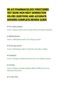 RN ATI PHARMACOLOGY PROCTORED&NewLine;TEST BANK NGN NEXT GENERATION&NewLine;SOLVED QUESTIONS AND ACCURATE&NewLine;ANSWERS COMPLETE REVIEW GUIDE