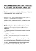 RN COMMUNITY HEALTH NURSING EDITION 9&period;0&NewLine;FLASHCARDS AND HIGH-YIELD TOPICS 2026