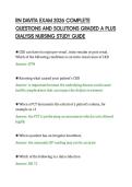 RN DAVITA EXAM 2026 COMPLETE&NewLine;QUESTIONS AND SOLUTIONS GRADED A PLUS&NewLine;DIALYSIS NURSING STUDY GUIDE&NewLine;