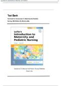 Test Bank for Introduction to Maternity and Pediatric Nursing 6th Edition &vert; Complete Study Resource