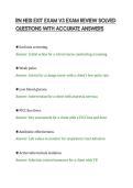 RN HESI EXIT EXAM V3 EXAM REVIEW SOLVED&NewLine;QUESTIONS WITH ACCURATE ANSWERS&NewLine;
