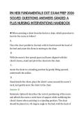 RN HESI FUNDAMENTALS EXIT EXAM PREP 2026&NewLine;SOLVED QUESTIONS ANSWERS GRADED A&NewLine;PLUS NURSING INTERVENTIONS HANDBOOK&NewLine;