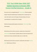 TCCC Tier3 EXAM &lpar;New 2026&sol; 2027 Update&rpar; Questions & Answers 100&percnt; Correct &lpar;Verified Solutions&rpar; - &lbrace;Grade A&rcub;&NewLine;&NewLine;