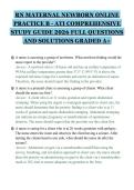 RN MATERNAL NEWBORN ONLINE&NewLine;PRACTICE B - ATI COMPREHENSIVE&NewLine;STUDY GUIDE 2026 FULL QUESTIONS&NewLine;AND SOLUTIONS GRADED A&plus;