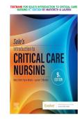Test Bank For Sole&rsquo;s Introduction to Critical Care Nursing 9th Edition by Mary Beth Flynn Makic All Chapters 1-21 Newest Edition&NewLine;