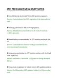 RNC NIC EXAM REVIEW STUDY NOTES