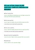 RTE 1401 ACTUAL EXAM SOLVED&NewLine;QUESTIONS COMPLETE PREPARATION&NewLine;RESOURCE&NewLine;