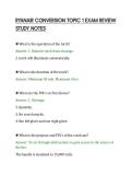 RYANAIR CONVERSION TOPIC 1 EXAM REVIEW&NewLine;STUDY NOTES