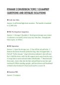 RYANAIR CONVERSION TOPIC 1 EXAMPREP&NewLine;QUESTIONS AND DETAILED SOLUTIONS