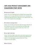 SAFE AGILE PRODUCT MANAGEMENT APM&NewLine;EXAM REVIEW STUDY NOTES