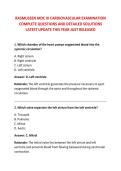 RASMUSSEN MDC III CARDIOVASCULAR EXAMINATION &NewLine;COMPLETE QUESTIONS AND DETAILED SOLUTIONS &NewLine;LATEST UPDATE THIS YEAR JUST RELEASED 
