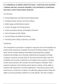 ICC COMMERCIAL PLUMBING INSPECTOR EXAM &ndash; QUESTIONS AND ANSWERS&NewLine;&vert; VERIFIED AND WELL DETAILED ANSWERS &vert; PLUS RATIONALES &vert; DOWNLOAD&NewLine;AND PASS &vert; LATEST EXAM UPDATE 2026&sol;2027