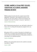 SCRIBE AMERICA EXAM PREP SOLVED&NewLine;QUESTIONS ACCURATE ANSWERS&NewLine;PREMIUM REVIEW