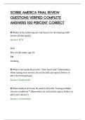 SCRIBE AMERICA FINAL REVIEW&NewLine;QUESTIONS VERIFIED COMPLETE&NewLine;ANSWERS 100 PERCENT CORRECT&NewLine;