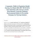 Community Health Nursing Exam Prep 2026-2027&colon; 80 Questions & Answers&NewLine;&NewLine;
