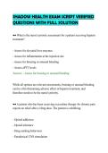 SHADOW HEALTH EXAM SCRIPT VERIFIED&NewLine;QUESTIONS WITH FULL SOLUTION