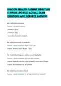 SHADOW HEALTH PATIENT SEBASTIAN&NewLine;STAVROS UPDATED ACTUAL EXAM&NewLine;QUESTIONS AND CORRECT ANSWER