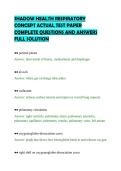 SHADOW HEALTH RESPIRATORY&NewLine;CONCEPT ACTUAL TEST PAPER&NewLine;COMPLETE QUESTIONS AND ANSWERS&NewLine;FULL SOLUTION&NewLine;